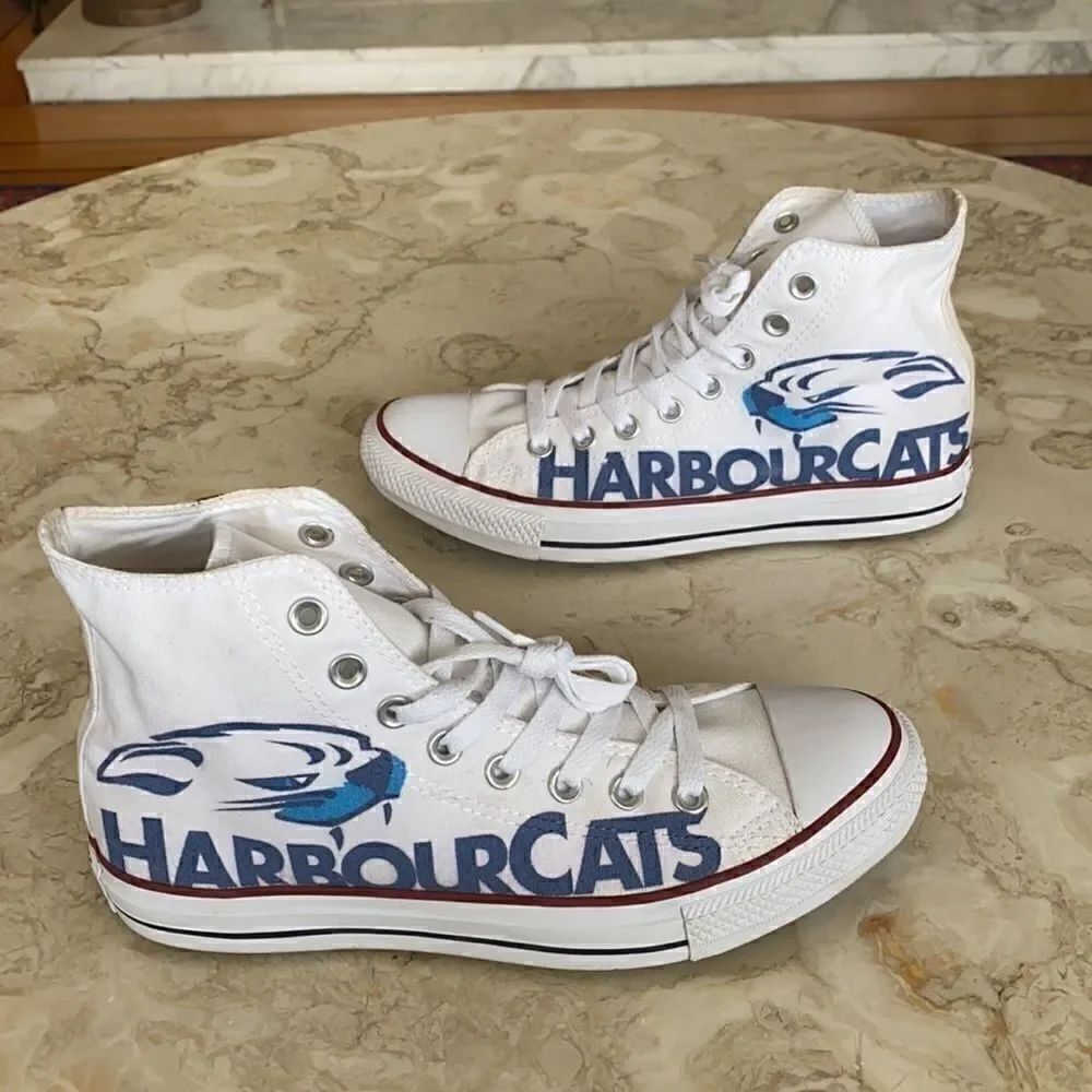 Rare Custom Converse Harbour Cats High Tops - Picture 4 of 12